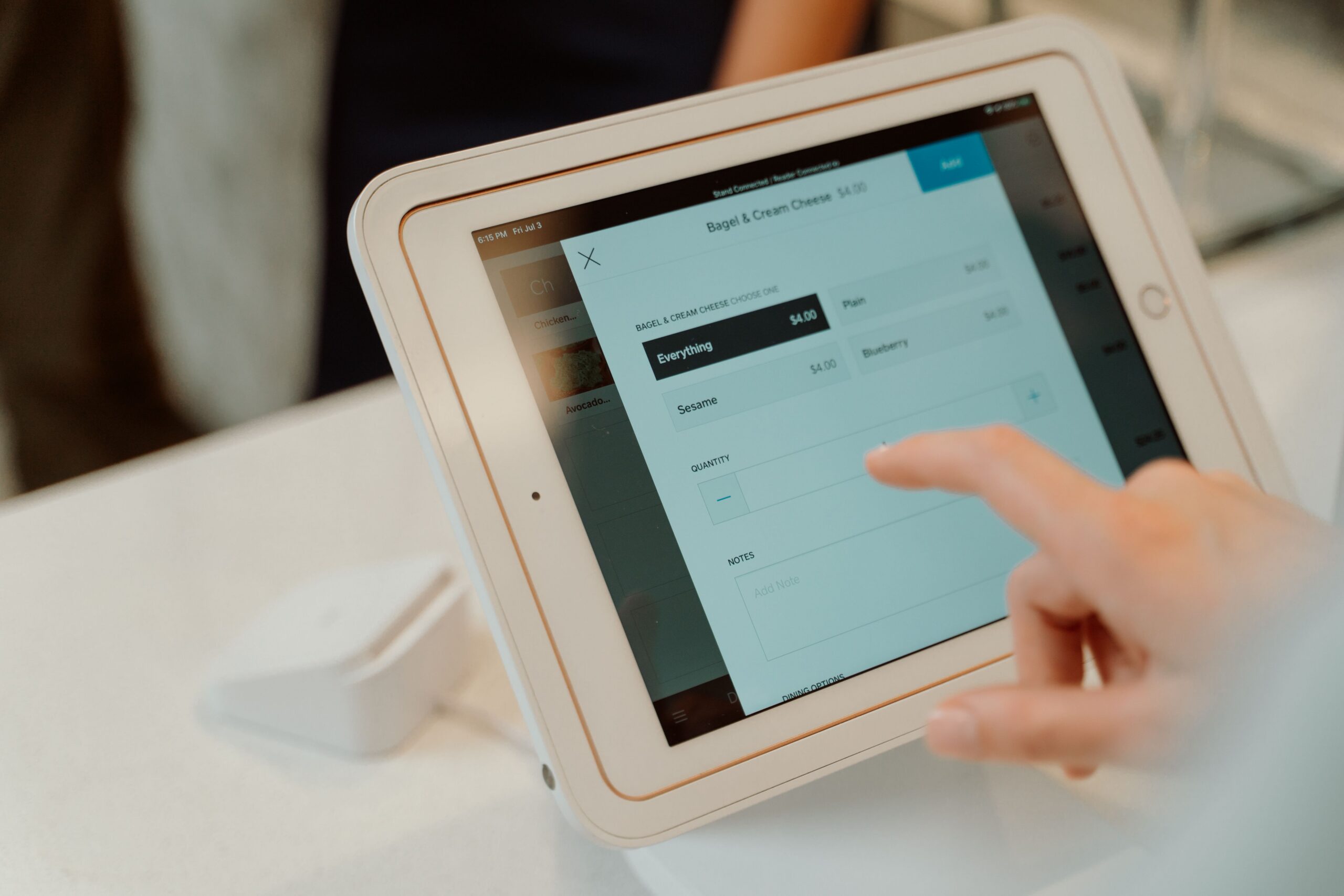 A tablet based-system with online capability for auditing restaurants and others